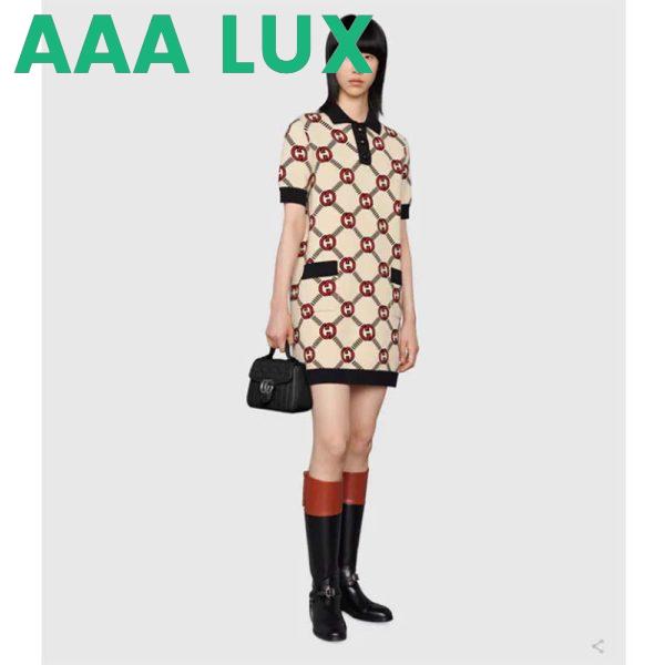 Replica Gucci Women GG Marmont Mini Top Handle Bag Black Matelassé Leather 10