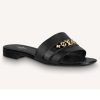 Replica Louis Vuitton LV Women Popi Flat Ballerina Black Patent Calf Leather Monogram Nylon Bow 15