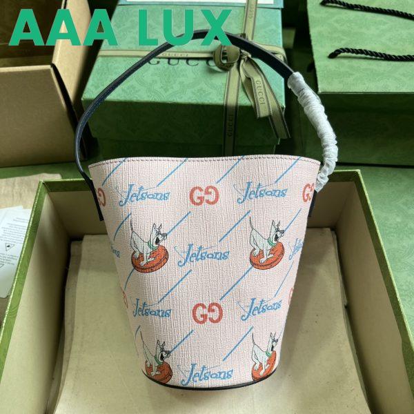 Replica Gucci Children’s Printed Bucket Bag GG The Jetsons Print Pink Supreme Canvas 3