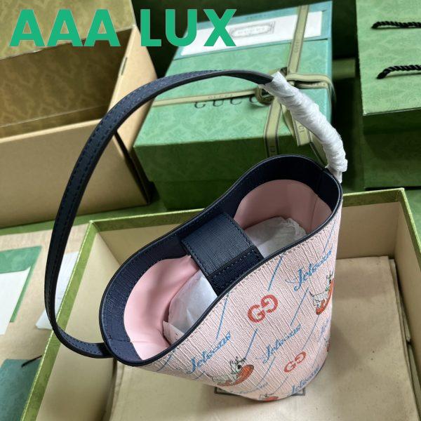 Replica Gucci Children’s Printed Bucket Bag GG The Jetsons Print Pink Supreme Canvas 9