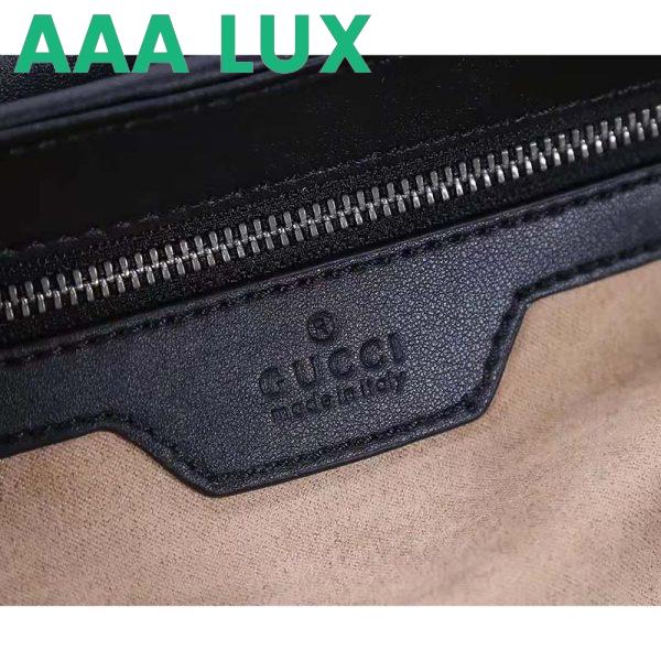 Replica Gucci Women GG Marmont Medium Shoulder Bag Black Matelassé Double G 10