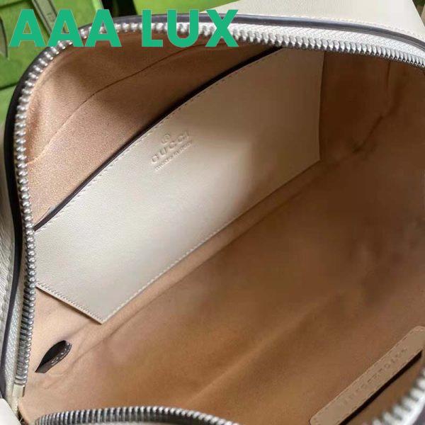 Replica Gucci Women GG Marmont Small Shoulder Bag White Matelassé Leather 10