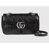Replica Gucci Women GG Marmont Small Shoulder Bag Black Matelassé Leather Double G 14