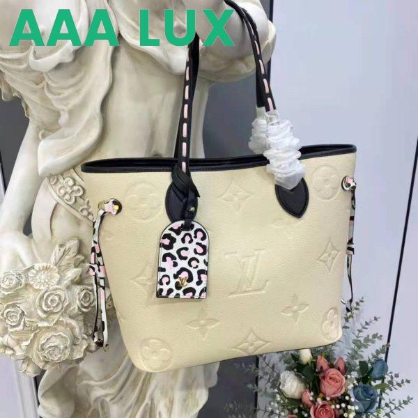 Replica Louis Vuitton LV Women Neverfull MM Tote Bag Wild at Heart Cream Embossed Supple Grained Cowhide 5
