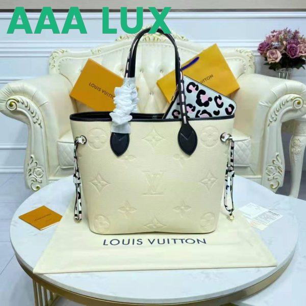 Replica Louis Vuitton LV Women Neverfull MM Tote Bag Wild at Heart Cream Embossed Supple Grained Cowhide 7