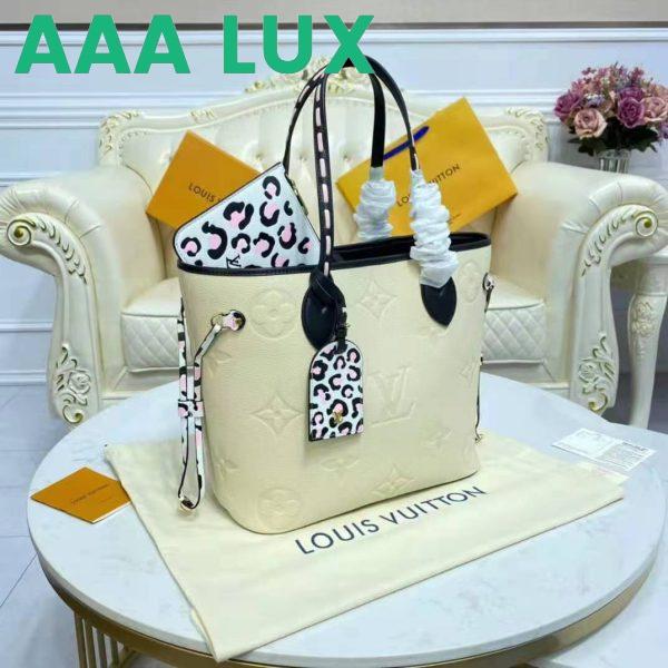 Replica Louis Vuitton LV Women Neverfull MM Tote Bag Wild at Heart Cream Embossed Supple Grained Cowhide 8