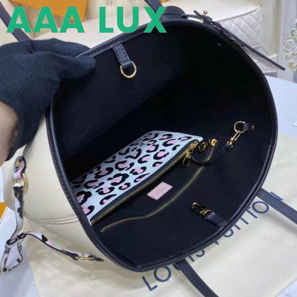 Replica Louis Vuitton LV Women Neverfull MM Tote Bag Wild at Heart Cream Embossed Supple Grained Cowhide 11
