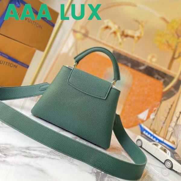 Replica Louis Vuitton LV Women Capucines Mini Handbag Vert D’eau Green Taurillon Leather 5