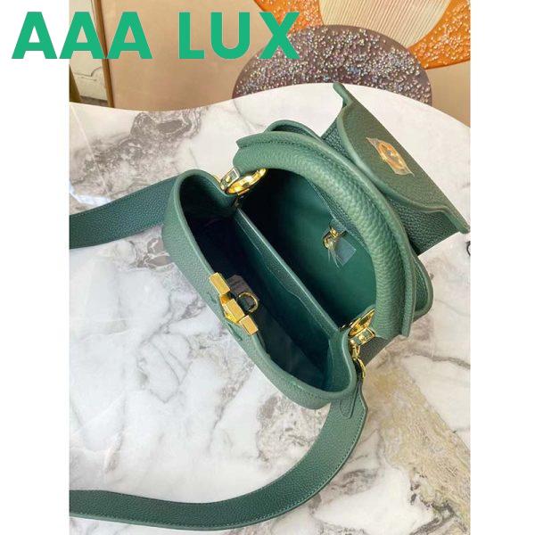 Replica Louis Vuitton LV Women Capucines Mini Handbag Vert D’eau Green Taurillon Leather 8