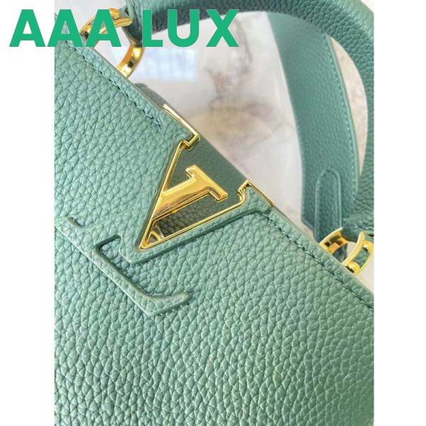 Replica Louis Vuitton LV Women Capucines Mini Handbag Vert D’eau Green Taurillon Leather 9