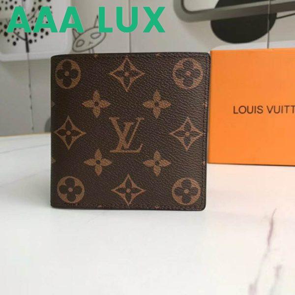 Replica Louis Vuitton LV Unisex Marco Wallet Monogram Coated Canvas-Brown 3