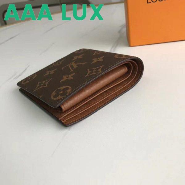 Replica Louis Vuitton LV Unisex Marco Wallet Monogram Coated Canvas-Brown 5