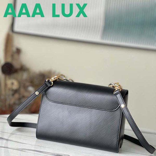 Replica Louis Vuitton LV Women Twist MM Handbag Black Epi Grained Smooth Cowhide Leather 5