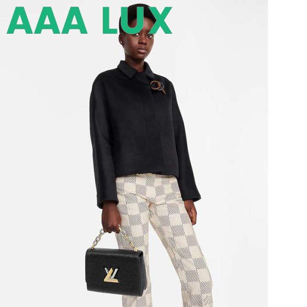 Replica Louis Vuitton LV Women Twist MM Handbag Black Epi Grained Smooth Cowhide Leather 13