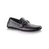 Replica Louis Vuitton LV Men Hockenheim Moccasin Shoes Black