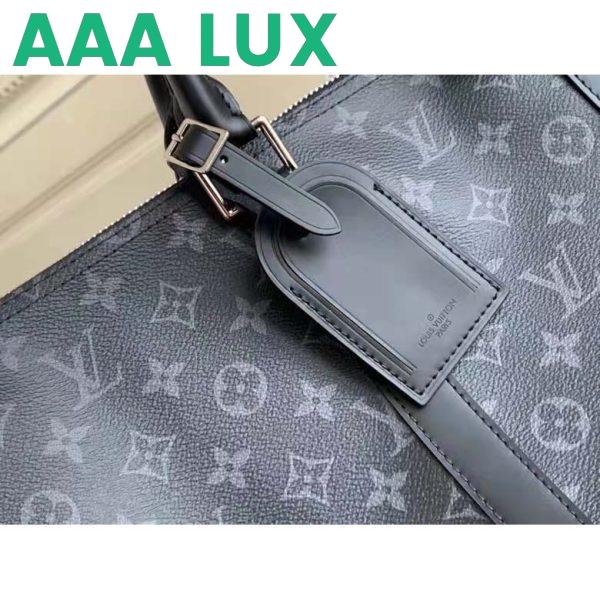 Replica Louis Vuitton LV Unisex Keepall Bandoulière 55 Travel Bag Coated Canvas Cowhide 10
