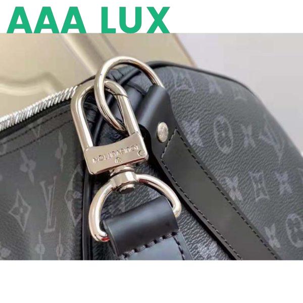 Replica Louis Vuitton LV Unisex Keepall Bandoulière 55 Travel Bag Coated Canvas Cowhide 12