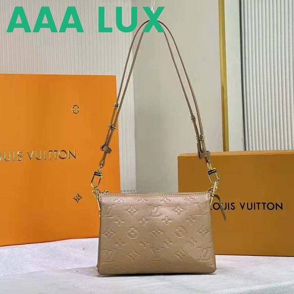 Replica Louis Vuitton LV Unisex Coussin PM Camel Monogram-Embossed Puffy Lambskin Calfskin 4