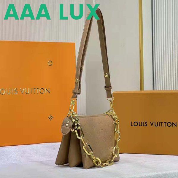 Replica Louis Vuitton LV Unisex Coussin PM Camel Monogram-Embossed Puffy Lambskin Calfskin 6