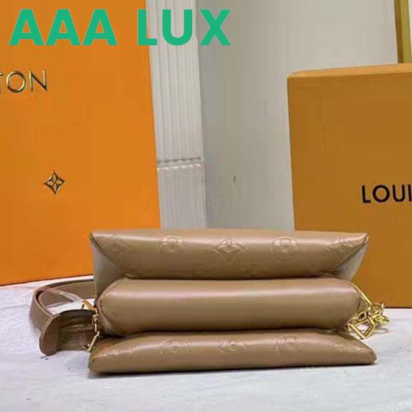 Replica Louis Vuitton LV Unisex Coussin PM Camel Monogram-Embossed Puffy Lambskin Calfskin 7