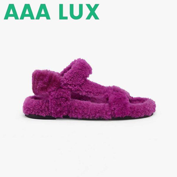 Replica Fendi Women Feel Purple Sheepskin Sandals 2