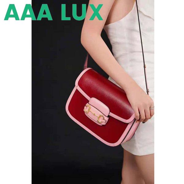 Replica Gucci Women Gucci Horsebit 1955 Small Shoulder Bag Dark Red Leather 15
