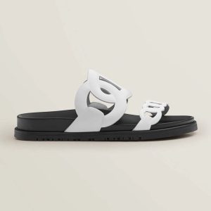 Replica Hermes Women Extra Sandal in Nappa Leather-White