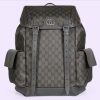 Replica Gucci Unisex Ophidia GG Medium Backpack Grey Black GG Supreme Canvas