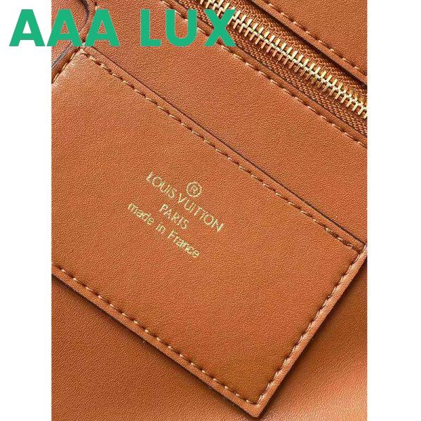 Replica Louis Vuitton LV Women Pont 9 Soft MM Handbag Caramel Brown Canvas Cowhide 12