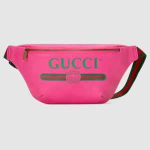 Replica Gucci GG Unisex Gucci Print Leather Belt Bag 2