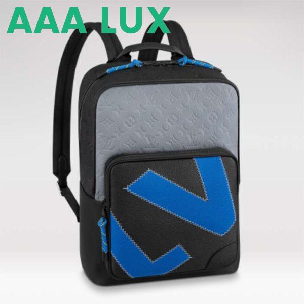 Replica Louis Vuitton LV Unisex Dean Backpack Gray Taurillon Cowhide Leather 2