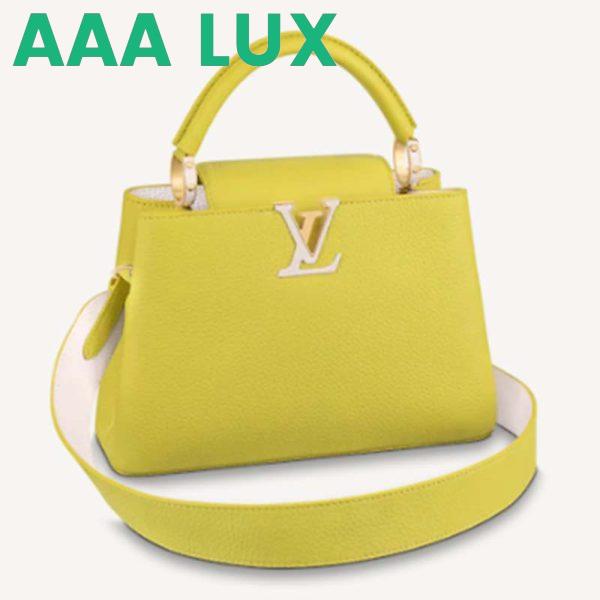 Replica Louis Vuitton LV Women Capucines BB Handbag Yellow Taurillon Leather 2