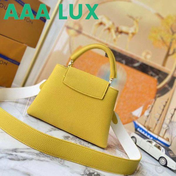Replica Louis Vuitton LV Women Capucines BB Handbag Yellow Taurillon Leather 4