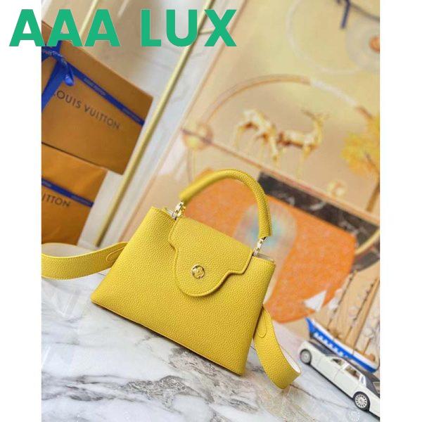 Replica Louis Vuitton LV Women Capucines BB Handbag Yellow Taurillon Leather 6
