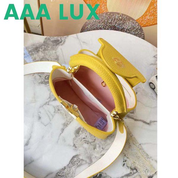 Replica Louis Vuitton LV Women Capucines BB Handbag Yellow Taurillon Leather 8