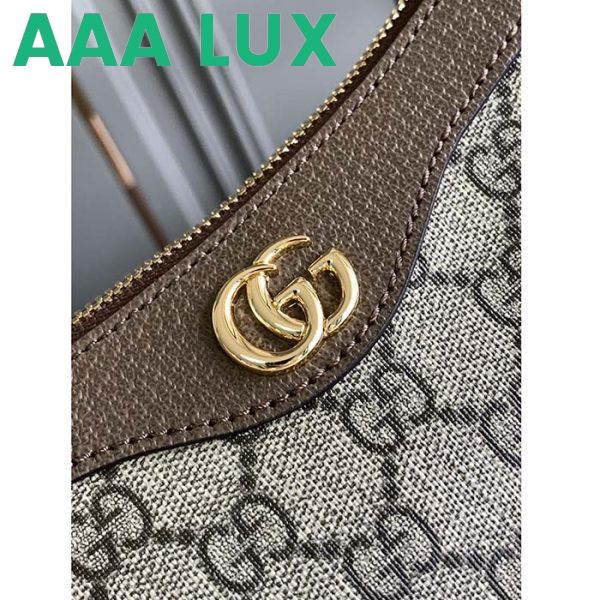 Replica Gucci Women Ophidia Small Handbag Beige Ebony GG Supreme Canvas Double G 8