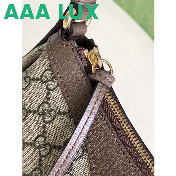 Replica Gucci Women Ophidia Small Handbag Beige Ebony GG Supreme Canvas Double G 9