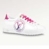 Replica Louis Vuitton Unisex LV Shoes Time Out Sneaker Rose Clair Pink Calf Leather Rubber Outsole 13