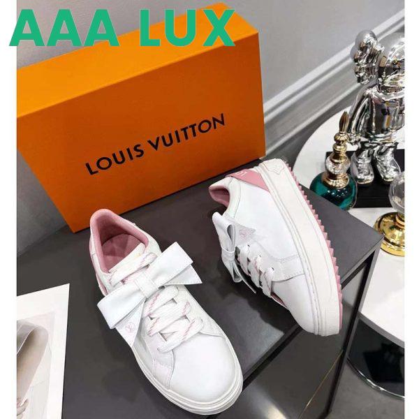 Replica Louis Vuitton Unisex LV Shoes Time Out Sneaker Rose Clair Pink Calf Leather Rubber Outsole 5
