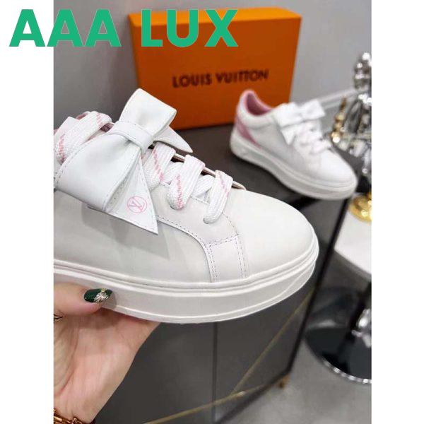 Replica Louis Vuitton Unisex LV Shoes Time Out Sneaker Rose Clair Pink Calf Leather Rubber Outsole 11