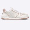 Replica Dior Unisex Shoes CD One Sneaker White Nude Dior Oblique Perforated Calfskin