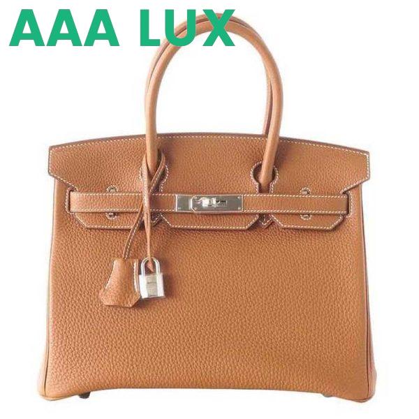Replica Hermes Birkin 25 Bag in Togo Leather with Gold Hardware 5