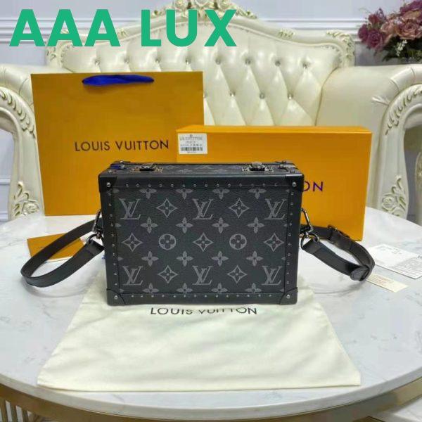 Replica Louis Vuitton LV Unisex Clutch Box Grey Monogram Eclipse Coated Canvas Cowhide Leather 3