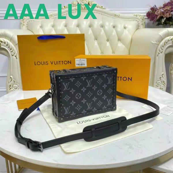 Replica Louis Vuitton LV Unisex Clutch Box Grey Monogram Eclipse Coated Canvas Cowhide Leather 5