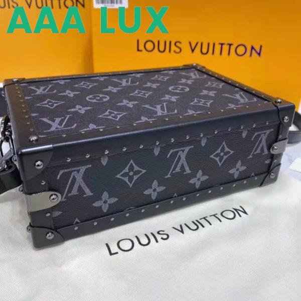 Replica Louis Vuitton LV Unisex Clutch Box Grey Monogram Eclipse Coated Canvas Cowhide Leather 7