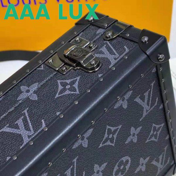Replica Louis Vuitton LV Unisex Clutch Box Grey Monogram Eclipse Coated Canvas Cowhide Leather 11