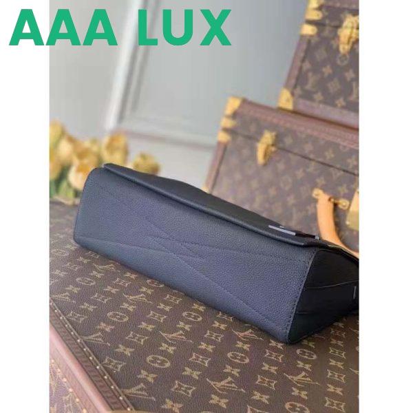 Replica Louis Vuitton LV Aerogram Messenger Black Grained Calf Cowhide Leather Textile Lining 6