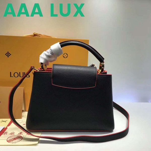 Replica Louis Vuitton LV Capucines PM Leather Bag-Black 4