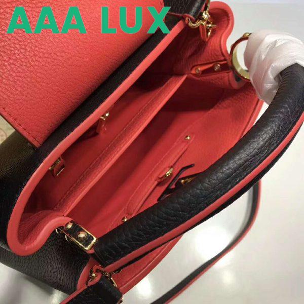 Replica Louis Vuitton LV Capucines PM Leather Bag-Black 7