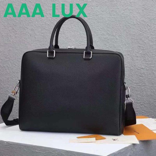 Replica Louis Vuitton LV Men Alex Briefcase Embossed Taiga Cowhide Leather 7